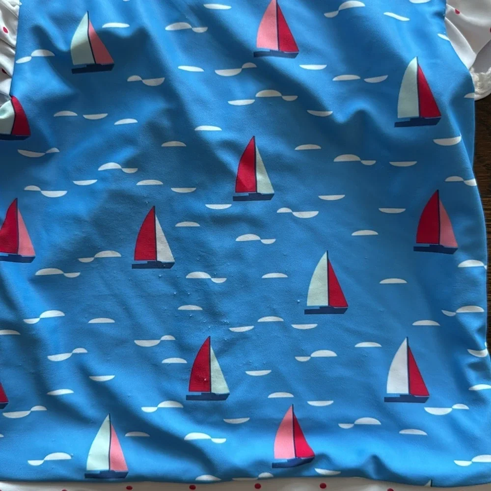 SweetHoney Blue and White Kids Swim Set